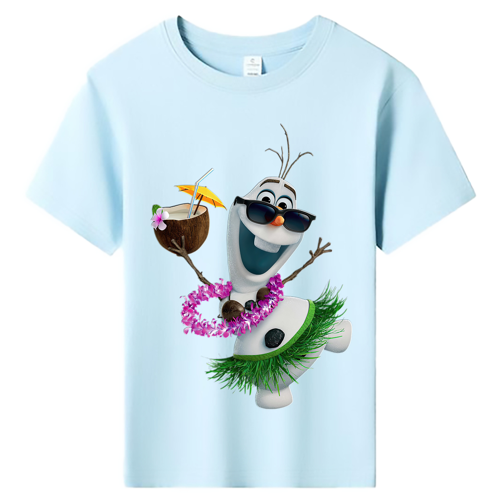 （画像用） アナと雪の女王 アンナ エルサ Frozen Anna Elsa 綿100％キッズTシャツ（フロントプリント）